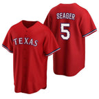 Texas Rangers #5 Corey Seager Red BUTLER Cool Base Stitched Jersey