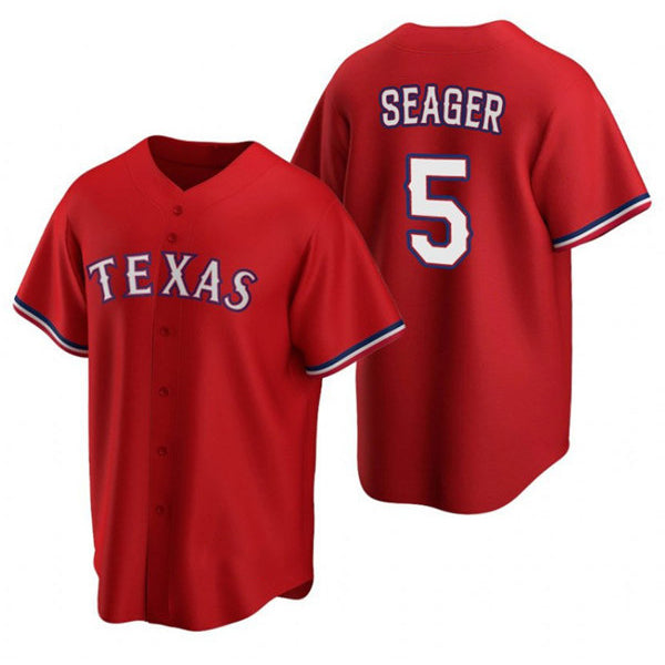 Texas Rangers #5 Corey Seager Red BUTLER Cool Base Stitched Jersey