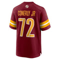 W.Commanders #72 Josh Conerly Jr. Burgundy BUTLER 2025 Draft First Round Pick Game Jersey