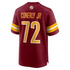 W.Commanders #72 Josh Conerly Jr. Burgundy BUTLER 2025 Draft First Round Pick Game Jersey