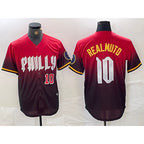 Philadelphia Phillies #10 JT Realmuto Red BUTLER 2024 City Player Number Cool Base Jerseys