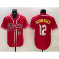 Philadelphia Phillies #12 Kyle Schwarber Red BUTLER 2024 City Connect Limited Stitched Jersey 3
