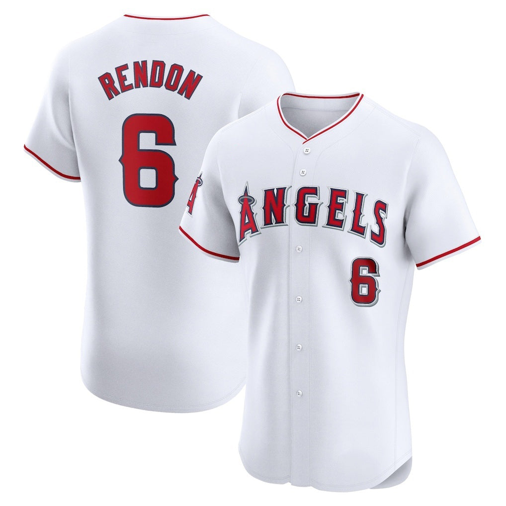 Los Angeles Angels #6 Anthony Rendon White BUTLER Home Elite Player Jersey