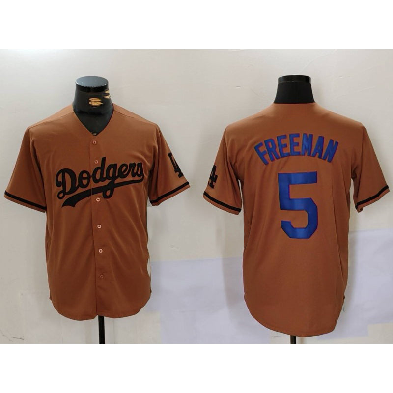Los Angeles Dodgers #5 Freddie Freeman Olive BUTLER Cool Base Limited Stitched Jersey