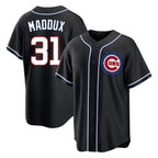 Chicago Cubs #31 Greg Maddux Player Black BUTLER Fashion Out Game Stitched Jerseys