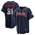 Atlanta Braves #31 Greg Maddux Player Navy BUTLER USA 250 Fourth Of July Limited Home Game Stitched Jerseys