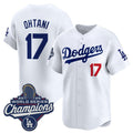 Los Angeles Dodgers #17 Shohei Ohtani White BUTLER 2025 Champions Stitched Jersey