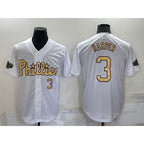 Philadelphia Phillies #3 Bryce Harper Number White BUTLER 2022 All Star Stitched Cool Base Jersey