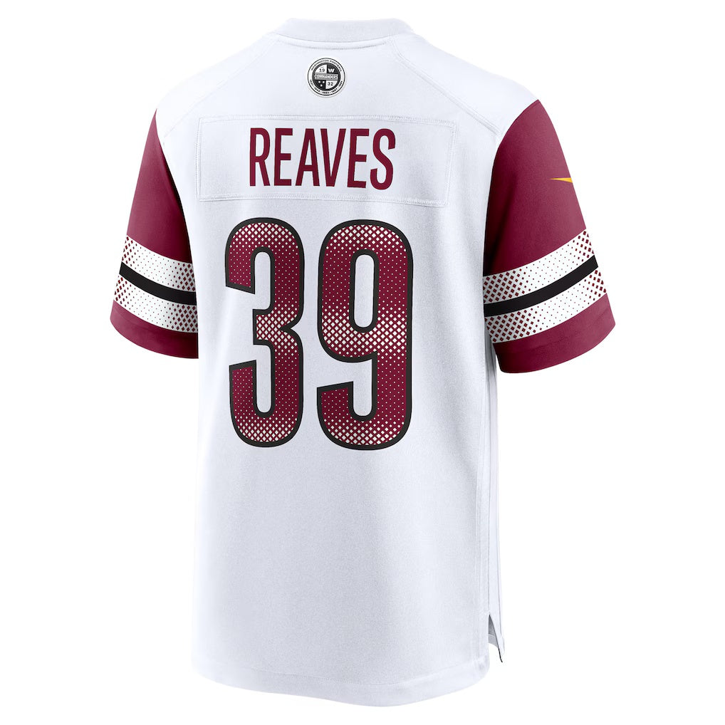W.Commanders #39 Jeremy Reaves White BUTLER Game Jersey