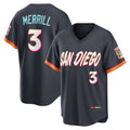 San Diego Padres #3 Jackson Merrill Obsidian BUTLER 2026 City Connect Stadium Jersey