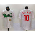 Philadelphia Phillies #10 J.T. Realmuto White Green BUTLER Cool Base Stitched Jerseys