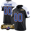 Custom B.Bills Active Player Black White BUTLER 2023 F.U.S.E. AFC East Champions Ptach Stitched Jersey