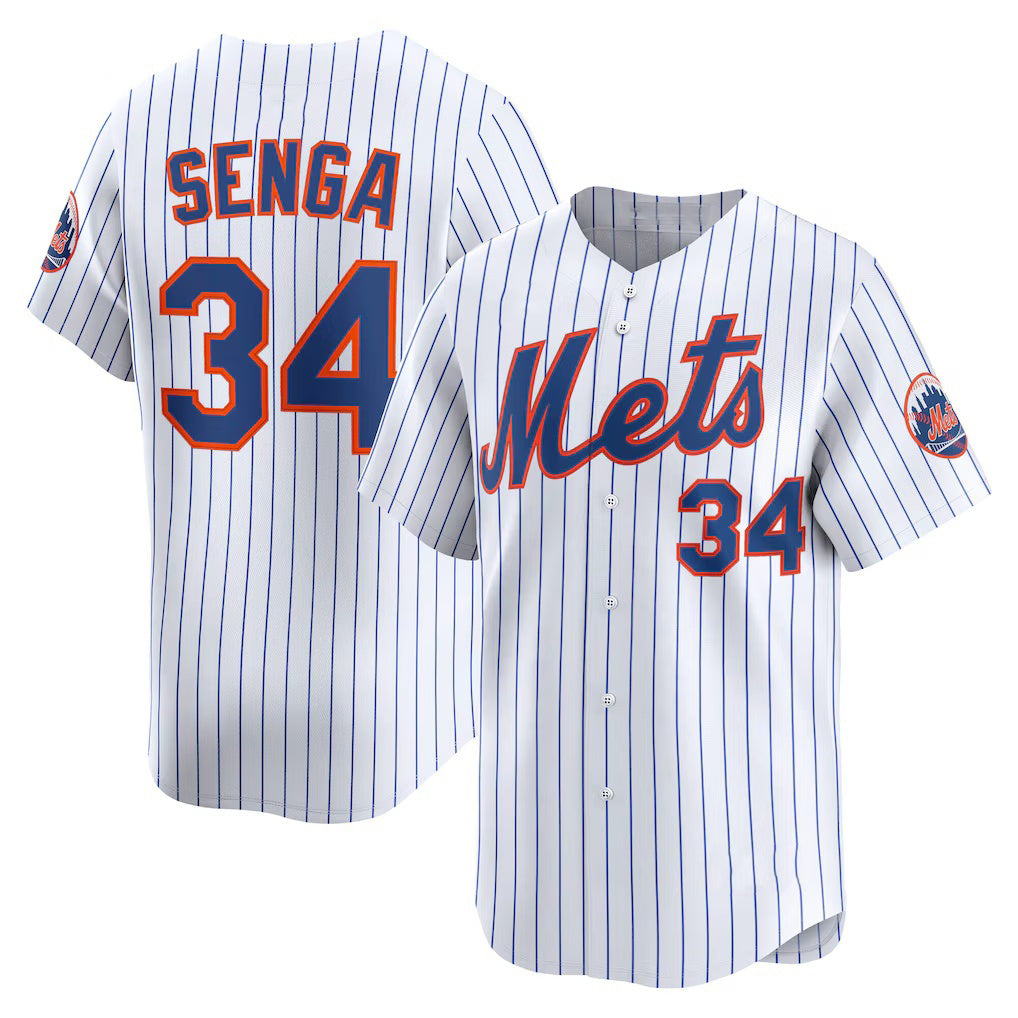New York Mets #34 Kodai Senga White BUTLER Home Limited Player Jersey