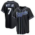 Kansas City Royals #7 Bobby Witt Jr. Black BUTLER Out Stitched Jersey