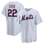 New York Mets #22 Juan Soto White BUTLER Home Replica Player Jersey