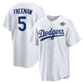 Los Angeles Dodgers #5 Freddie Freeman White BUTLER 2025 World Series Home Cool Base Stitched Jersey