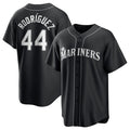 Seattle Mariners #44 Julio Rodr¨ªguez Black BUTLER Lights Out Limited Stitched Jersey