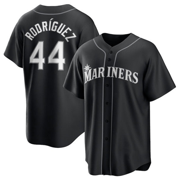 Seattle Mariners #44 Julio Rodr¨ªguez Black BUTLER Lights Out Limited Stitched Jersey