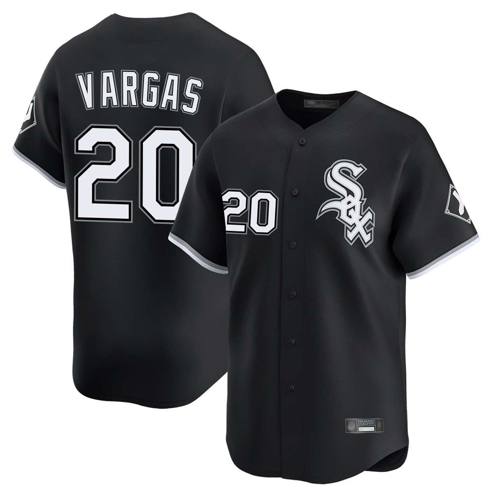 Chicago White Sox #20 Miguel Vargas Player Black BUTLER Limited Home Stitched Jerseys