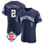 Chicago Cubs #2 Nico Hoerner Player Navy BUTLER City Connect 150th Anniversary Limited Elite Home Stitched Jerseys