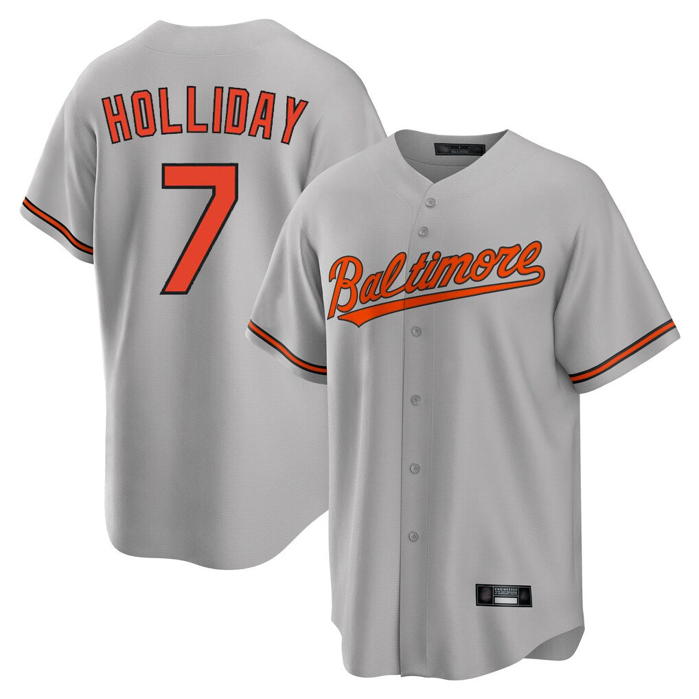 Baltimore Orioles #7 Jackson Holliday Player Gray BUTLER Home Game Stitched Jerseys