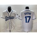 Los Angeles Dodgers #17 Shohei Ohtani White BUTLER Cool Base With Patch Stitched Jersey