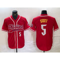 Philadelphia Phillies #5 Bryson Stott Number Red BUTLER Cool Base Stitched Jersey 2