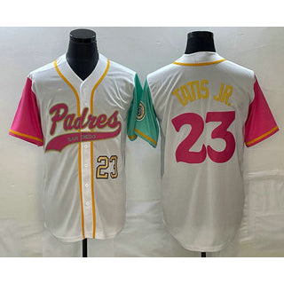 San Diego Padres #23 Fernando Tatis Jr Number White BUTLER NEW 2023 City Connect Cool Base Stitched Jersey 2