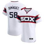 Chicago White Sox #58 Seranthony Dominguez Player White BUTLER T-shirt Limited Elite Home Stitched Jerseys