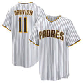 San Diego Padres #11 Yu Darvish White BUTLER Home Replica Player Jersey