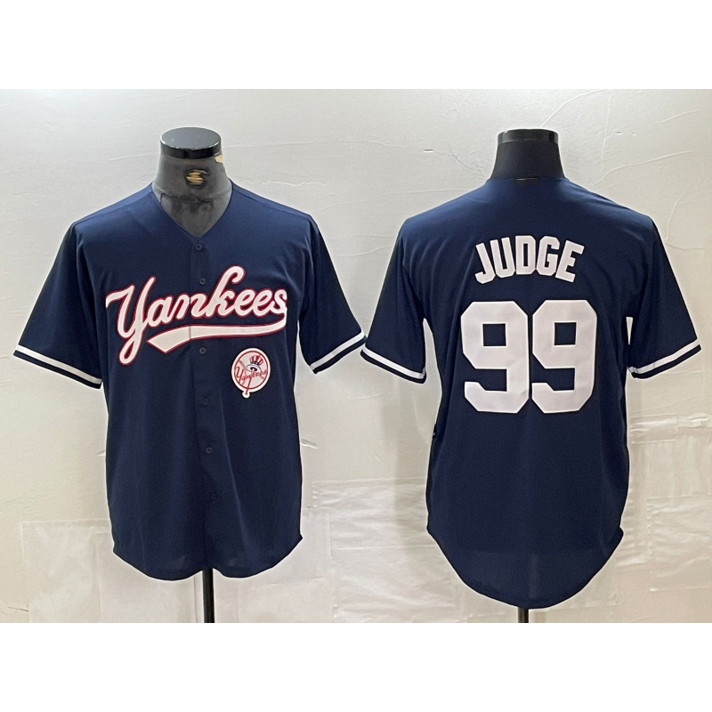 New York Yankees #99 Aaron Judge Navy BUTLER With Patch Cool Base Stitched Jersey