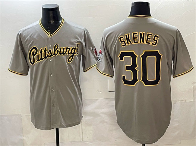 Pittsburgh Pirates #30 Paul Skenes Gray BUTLER Limited Stitched Jersey