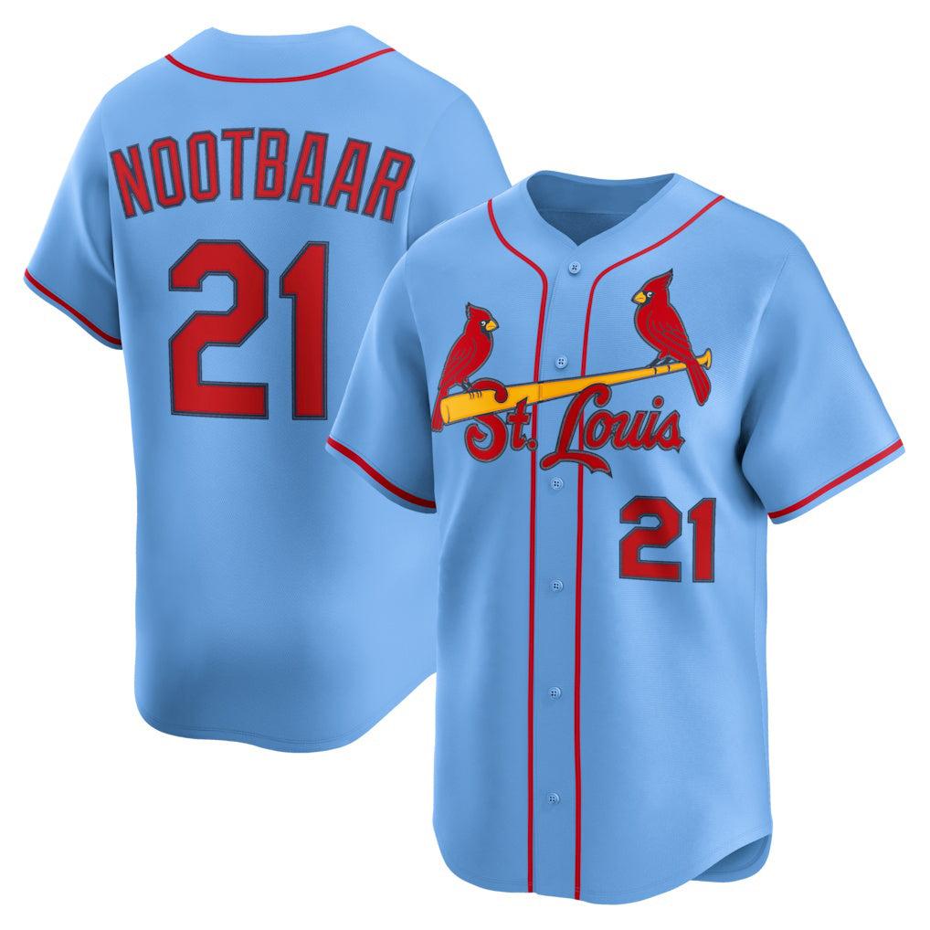 St. Louis Cardinals #21 Lars Nootbaar Light Blue BUTLER Alternate Limited Jersey