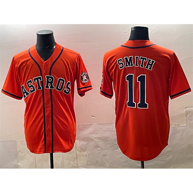 Houston Astros #11 Cam Smith Orange BUTLER Cool Base Stitched Jersey