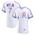 Kansas City Royals #7 Bobby Witt Jr. White BUTLER 2026 City Connect Authentic Sponsor Patch Jersey