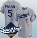 Los Angeles Dodgers #5 Freddie Freeman Gray BUTLER 2025 World Series Limited Stitched Jersey