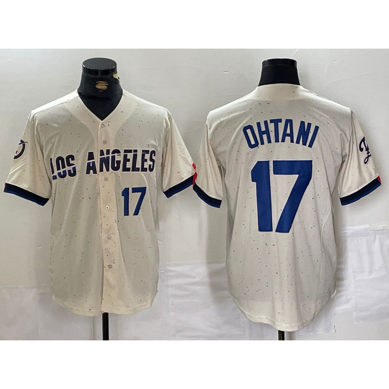 Los Angeles Dodgers #17 Shohei Ohtani Cream BUTLER 2024 City Connect Limited Stitched Jersey 2