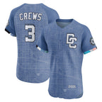 Washington Nationals #3 Dylan Crews Blue BUTLER 2025 City Connect Elite Player Jersey