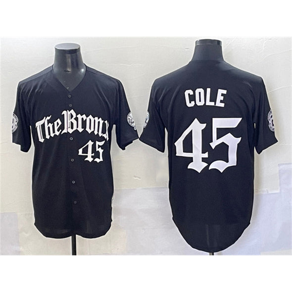 New York Yankees #45 Gerrit Cole Black BUTLER 'Gothic Legacy Edition' Vapor Premier Limited Stitched Jersey