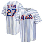 New York Mets #27 Mark Vientos White BUTLER Home Replica Jersey
