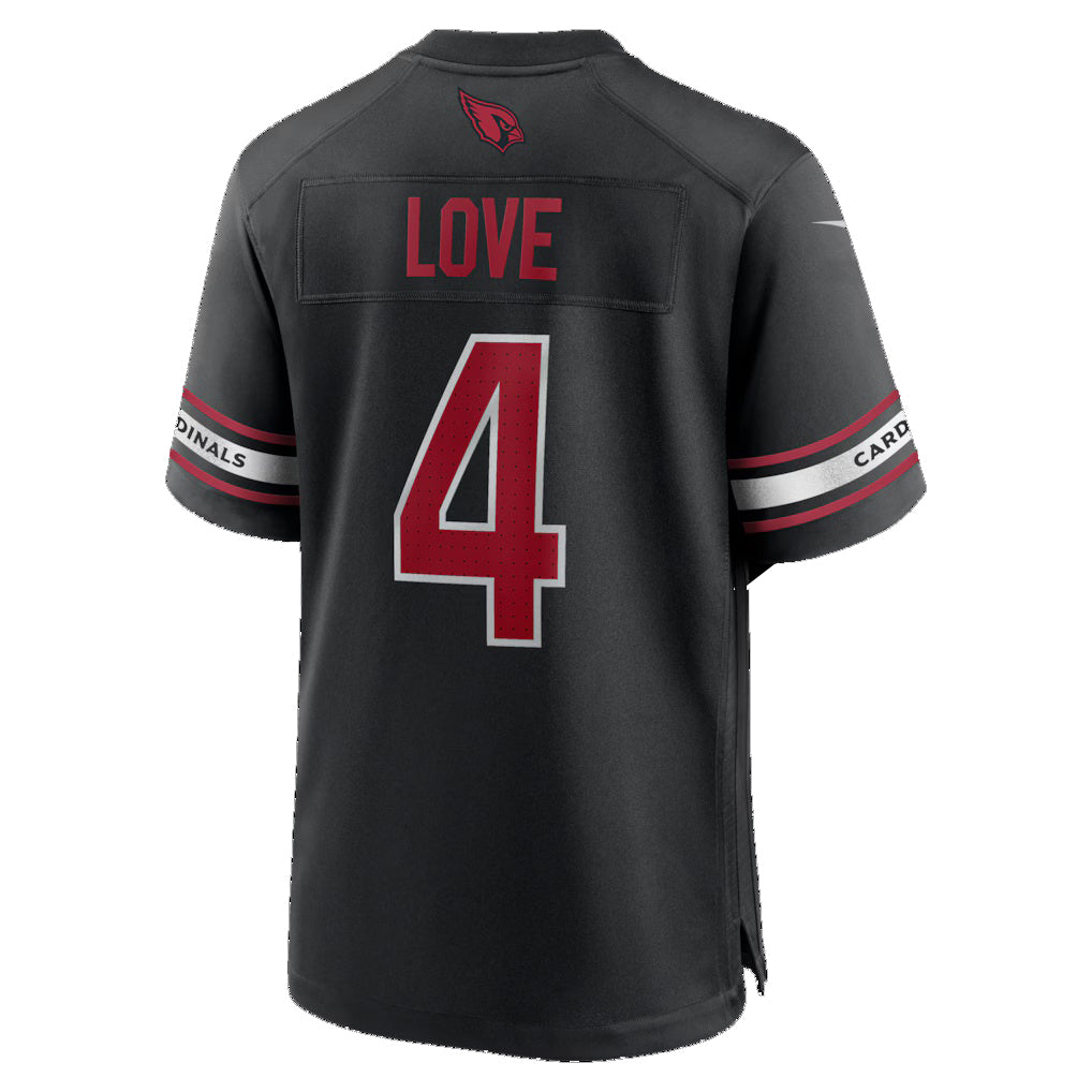 A.Cardinals #4 Jeremiyah Love Black BUTLER Alternate Game Player Jersey