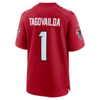 A.Falcons #1 Tua Tagovailoa Red BUTLER Game Jersey