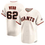 San Francisco Giants #62 Logan Webb Cream BUTLER Home Limited Player Jersey