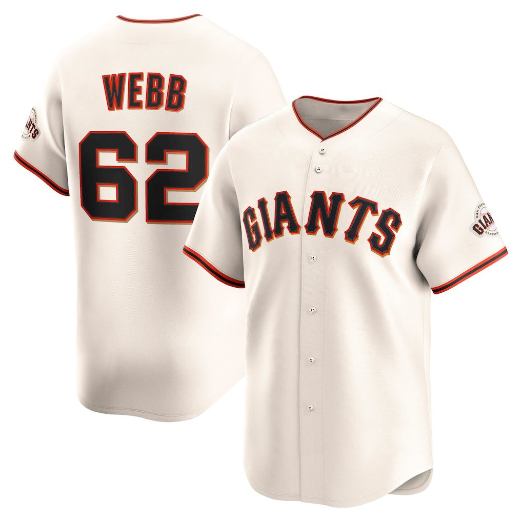 San Francisco Giants #62 Logan Webb Cream BUTLER Home Limited Player Jersey