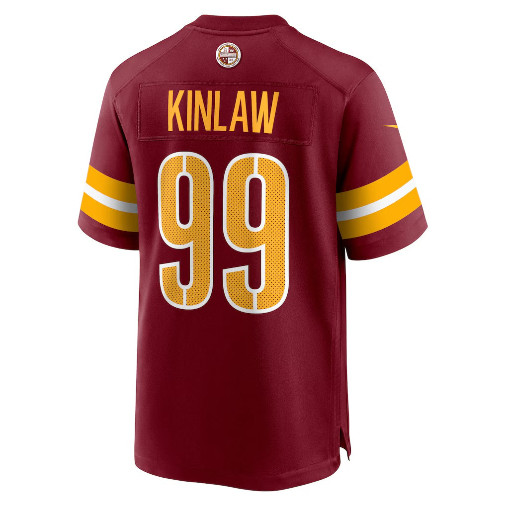 W.Commanders #99 Javon Kinlaw Burgundy BUTLER Team Game Jersey