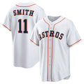 Houston Astros #11 Cam Smith White BUTLER Home Replica Jersey