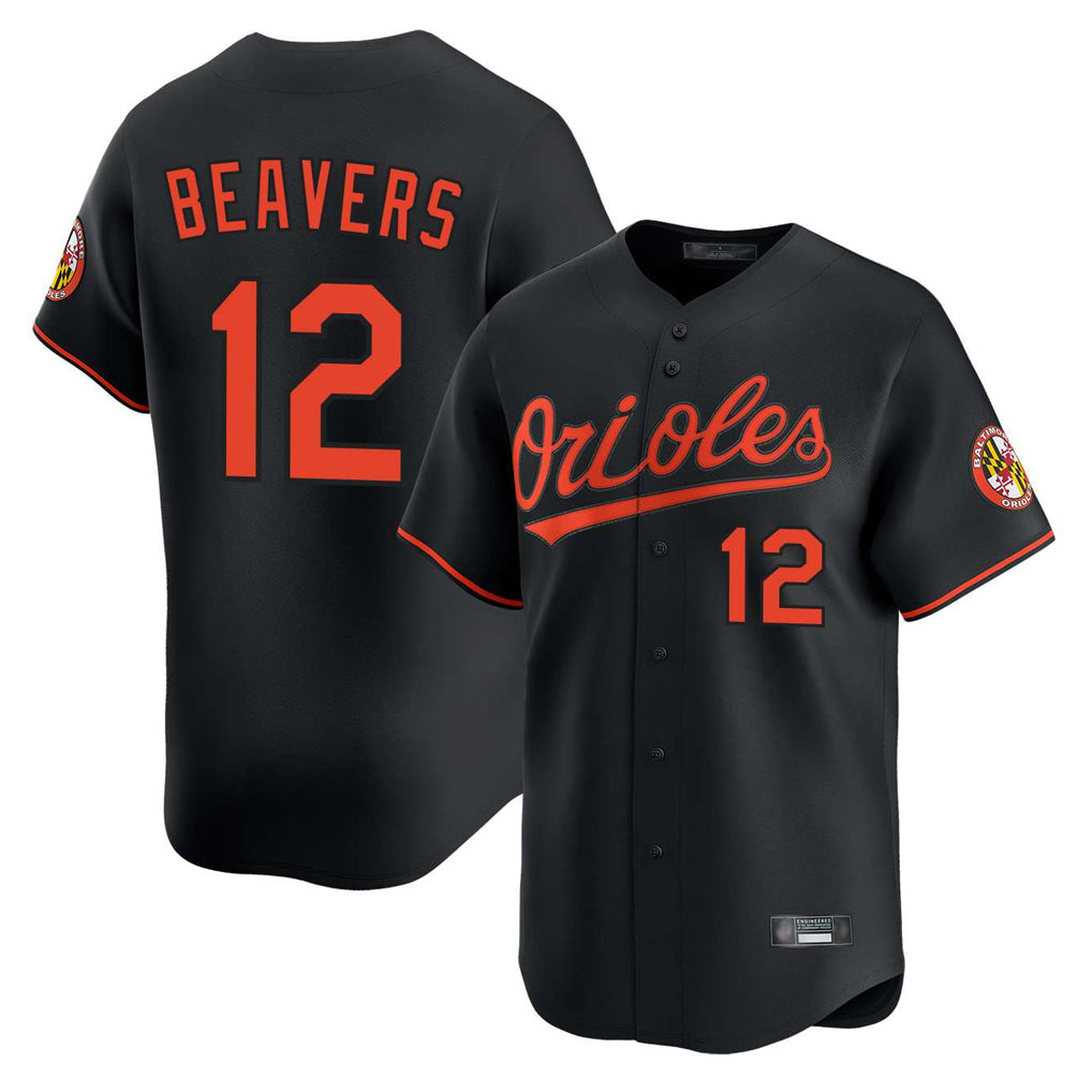 Baltimore Orioles #12 Dylan Beavers Player Black BUTLER Limited Home Game Stitched Jerseys