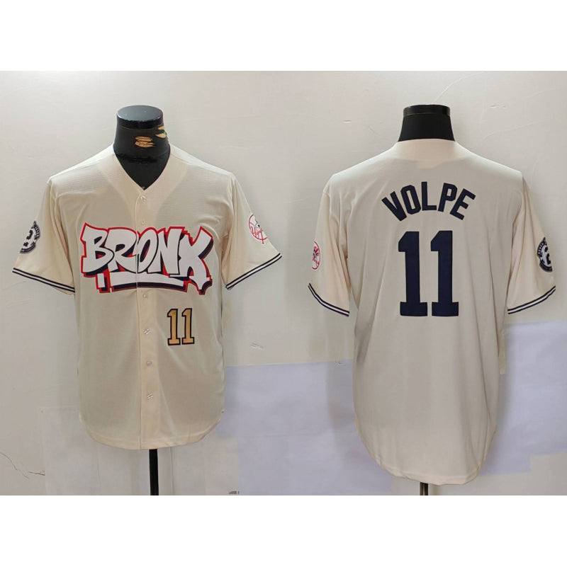 New York Yankees #11 Anthony Volpe Cream BUTLER Limited Stitched Jerseys