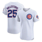 Chicago Cubs #25 Moises Ballesteros Player White BUTLER Limited Elite Home Game Stitched Jerseys