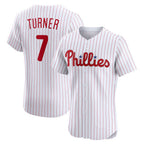 Philadelphia Phillies #7 Trea Turner White BUTLER Home Elite Jersey